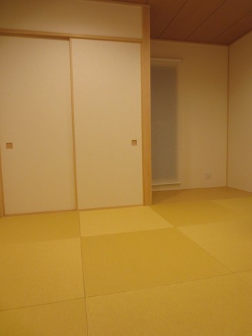 Living and room. Stylish Japanese-style Ryukyu-style tatami Tsukai