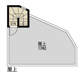 Floor plan. 45,800,000 yen, 3LDK, Land area 38.75 sq m , Building area 80.77 sq m   [Rooftop Kaikan floor plan] 13 Pledge roof balcony of the washing clothes, Instead of the garden, Also as Sky Living, Securing the width available for versatile