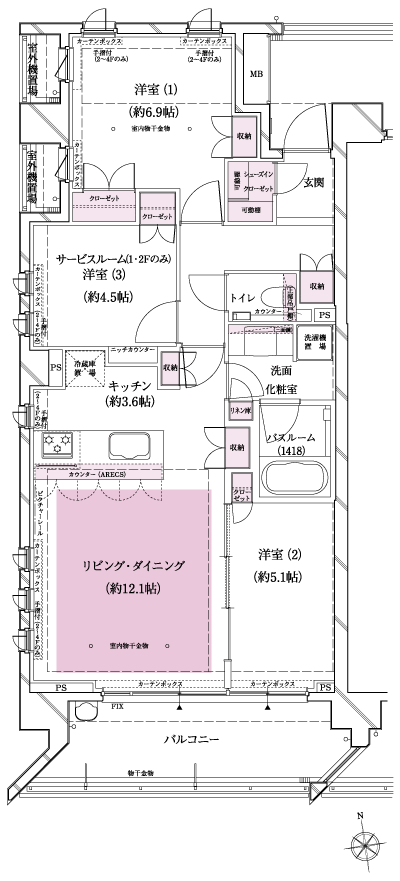 Floor: 3LDK + SIC (3 ・ 4th floor) / 2LDK+S(1 ・ Second floor), the occupied area: 73.86 sq m, Price: 66,100,000 yen, now on sale