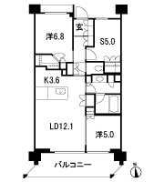 Floor: 2LDK + S + WIC, the occupied area: 73.15 sq m, Price: 63,700,000 yen, now on sale