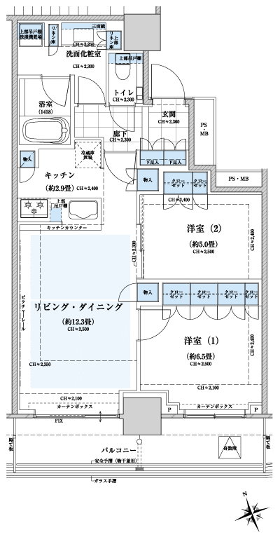 Floor: 2LDK, occupied area: 62.75 sq m, Price: TBD