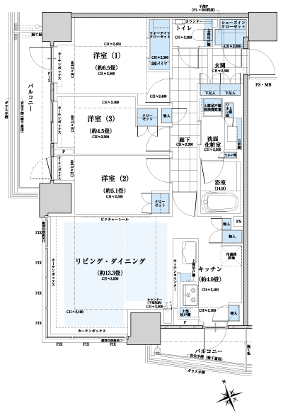 Floor: 3LDK + WIC + SIC, the occupied area: 76.55 sq m, Price: TBD