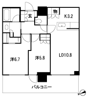 Floor: 2LDK + WIC, the occupied area: 60.17 sq m, Price: TBD