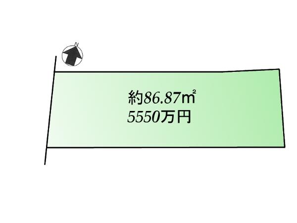 Compartment figure. Land price 39,900,000 yen, Land area 82.72 sq m