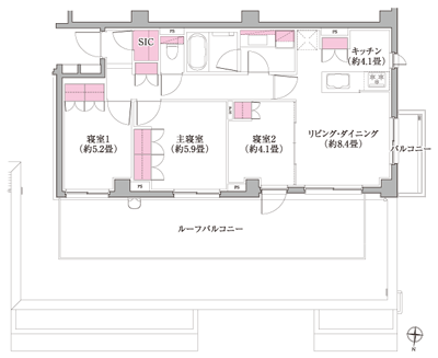 Floor: 3LDK + SIC, the occupied area: 67.63 sq m