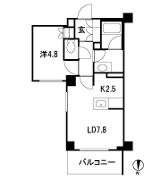 Floor: 1LDK, occupied area: 37.42 sq m
