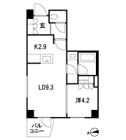 Floor: 1LDK, occupied area: 39.52 sq m