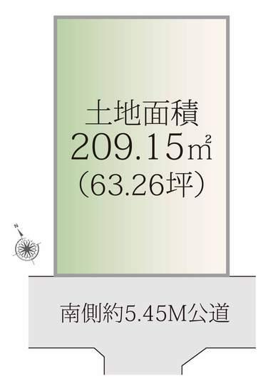 Compartment figure. Land price 208 million yen, Land area 209.15 sq m