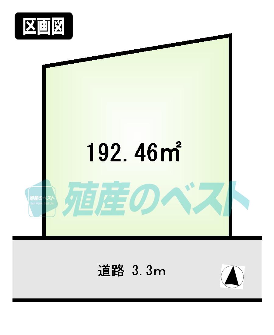 Compartment figure. Land price 93,100,000 yen, Land area 192.46 sq m compartment view