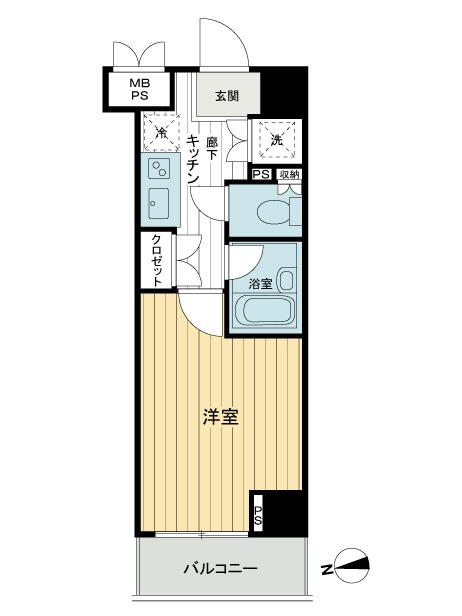 Floor plan. Price 14.8 million yen, Occupied area 20.25 sq m , Balcony area 3.05 sq m