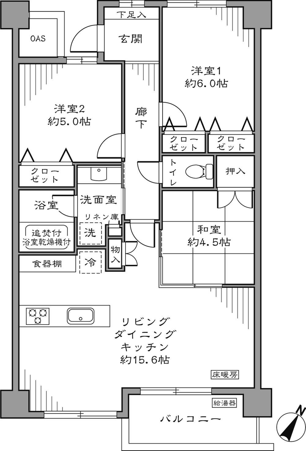 Floor plan. 3LDK 68.22 sq m