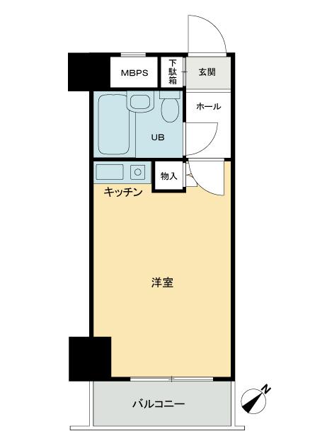 Floor plan. Price 6.5 million yen, Occupied area 17.64 sq m , Balcony area 2.52 sq m