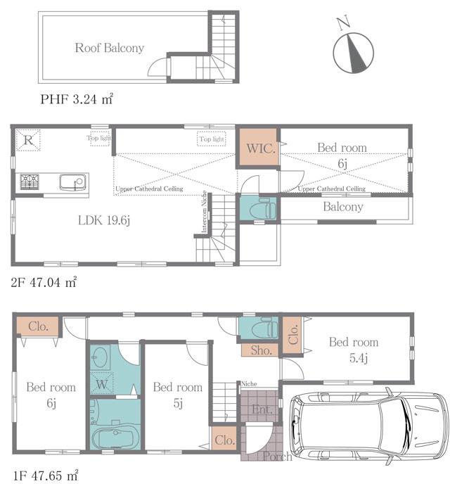Floor plan. Price 55,800,000 yen, 4LDK, Land area 79.66 sq m , Building area 97.93 sq m