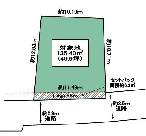 Compartment figure. Land price 85 million yen, Land area 135.4 sq m