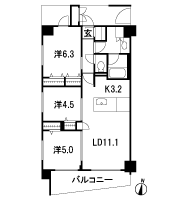 Floor: 3LDK, the area occupied: 65.2 sq m, Price: TBD
