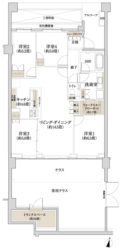 Floor: 4LDK + WTC + TR, the occupied area: 94.32 sq m, Price: TBD