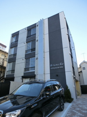 Building appearance. Low-rise apartment house in a quiet residential area