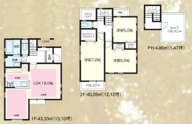 Floor plan. (A Building), Price 51,800,000 yen, 3LDK, Land area 77.25 sq m , Building area 88.28 sq m