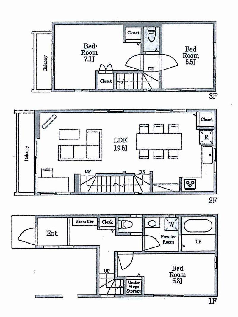 Floor plan. 53,800,000 yen, 3LDK, Land area 60 sq m , Building area 91.09 sq m