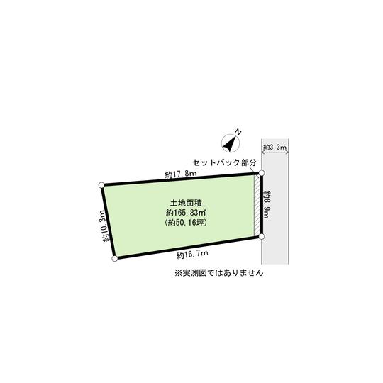 Compartment figure. Land price 78 million yen, Spacious frontage of the land area 165.83 sq m about 8.9m. 