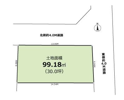 Compartment figure. Land price 46,800,000 yen, Land area 99.18 sq m compartment view