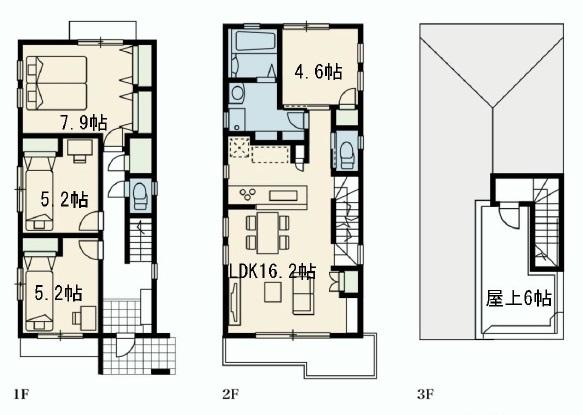 Floor plan. 59,500,000 yen, 4LDK, Land area 112 sq m , Building area 97.07 sq m