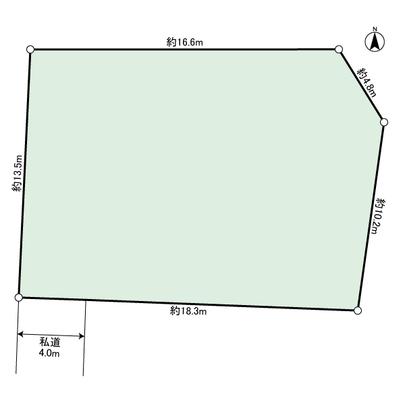 Compartment figure. Land plots image. Land area 262.80 sq m (about 79.49 square meters)