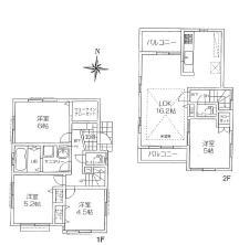 Floor plan. 45,800,000 yen, 4LDK, Land area 93.29 sq m , Building area 85.61 sq m