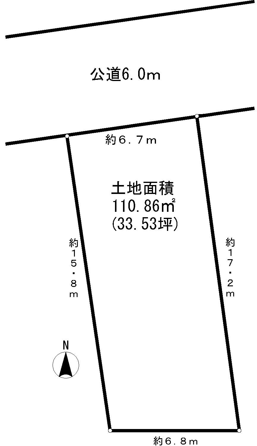 Compartment figure. Land price 62 million yen, Land area 110.86 sq m