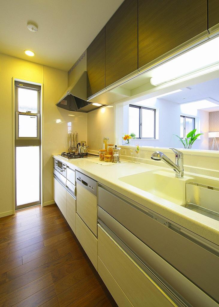 Kitchen. Face-to-face kitchen with dishwasher