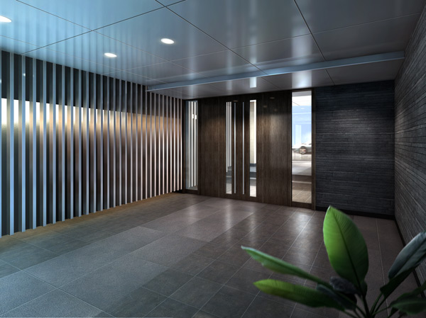 Shared facilities.  [Entrance hall] Entrance hall greets people full of grace. (Rendering)