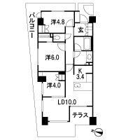Floor: 3LDK + WIC, the occupied area: 64.96 sq m, Price: 40,800,000 yen, now on sale