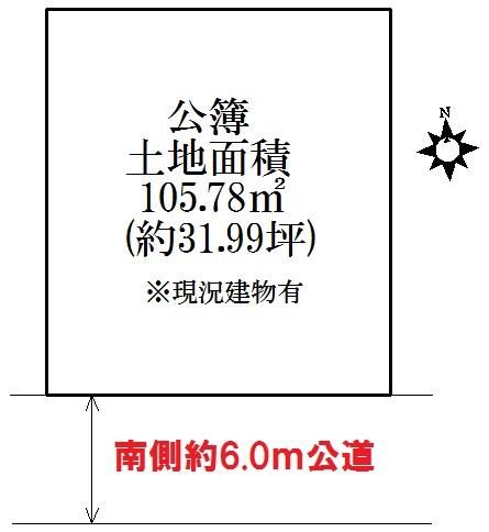 Compartment figure. Land price 51,800,000 yen, Land area 105.78 sq m