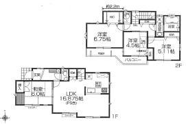 Floor plan. 56,500,000 yen, 4LDK, Land area 93.48 sq m , Building area 93.16 sq m