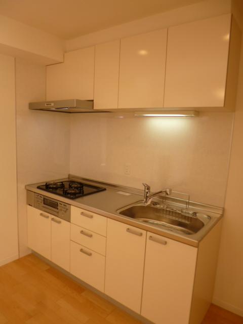 Kitchen. 3-burner stove in the kitchen. With water purifier.