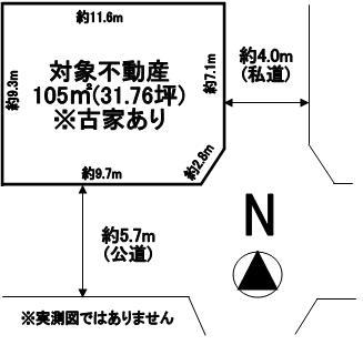 Compartment figure. Land price 27,800,000 yen, Land area 105 sq m