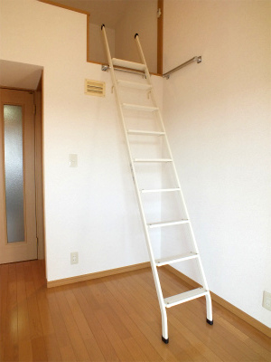 Other room space. Connecting to the loft ladder (it can be stored hung on the wall)