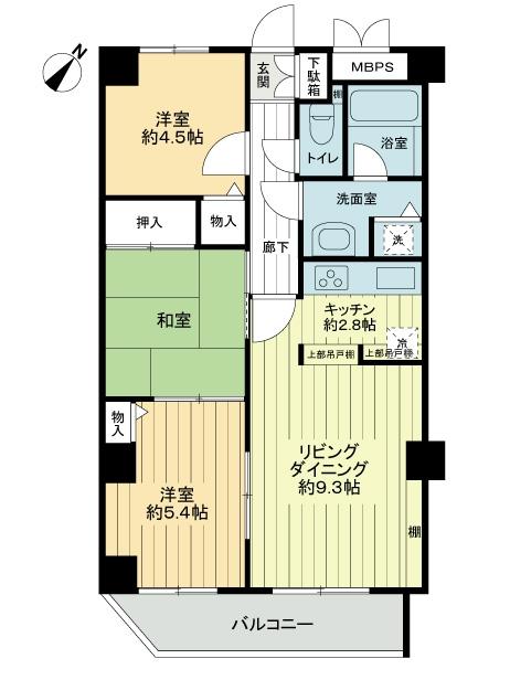 Floor plan. 3LDK, Price 23.6 million yen, Occupied area 60.06 sq m , Balcony area 5.66 sq m