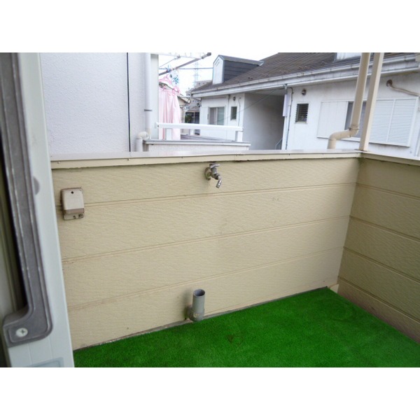 Balcony. Washing machine Storage