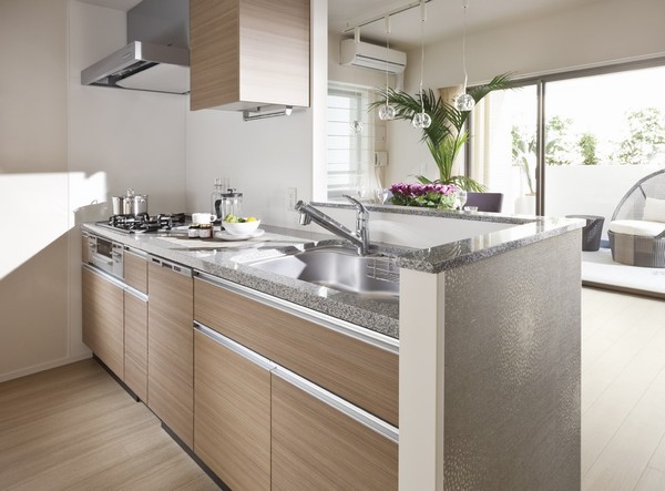 Building structure. While the housework, Face-to-face kitchen also bouncy conversation of family. Counter natural granite, Disposer and water purifier is equipped with.