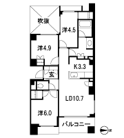 Floor: 3LDK + 2WIC, occupied area: 66.31 sq m, Price: 45,900,000 yen, now on sale