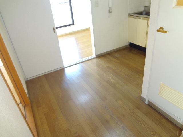 Living and room. Spacious kitchen space