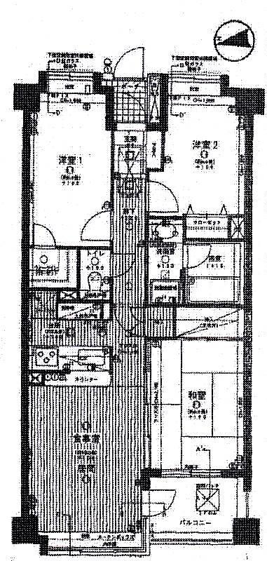 Floor plan. 3LDK, Price 27,800,000 yen, Occupied area 65.29 sq m , Balcony area 4.86 sq m floor plan
