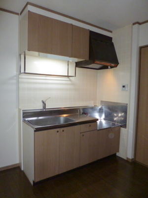 Kitchen. Two-burner gas stove installation Allowed