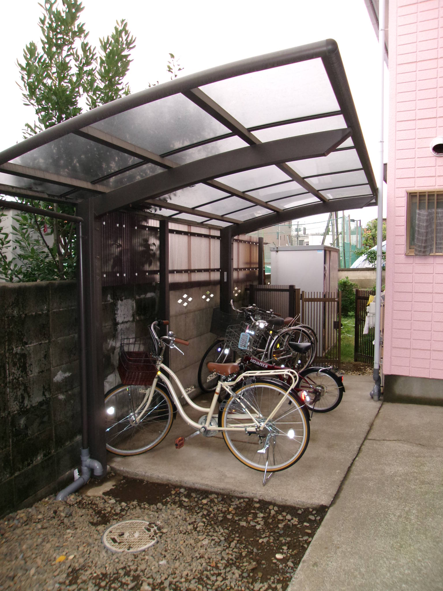 Other common areas. There are bicycle parking lot