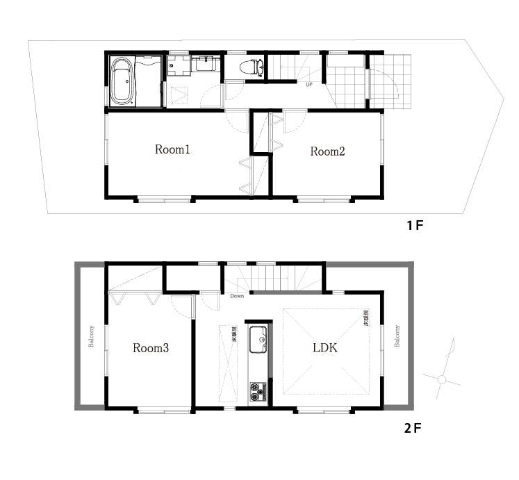 Floor plan. 49,800,000 yen, 3LDK, Land area 76.04 sq m , Building area 76.01 sq m