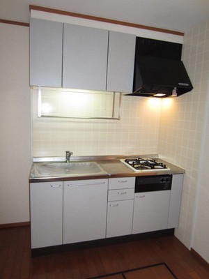 Kitchen. System kitchen with grill