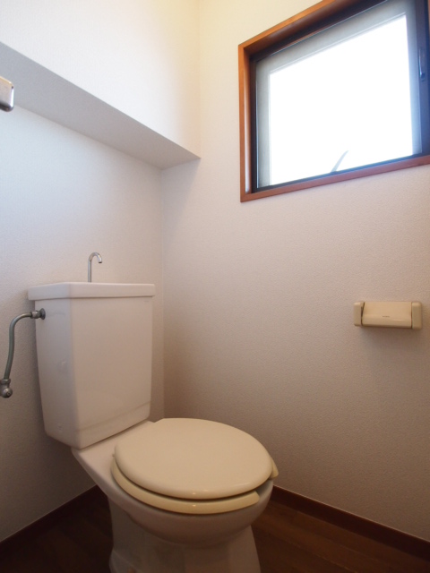 Toilet. You can ventilation because it comes with a small window.