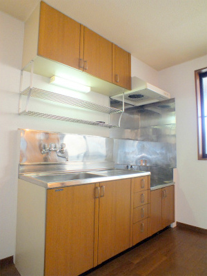 Kitchen. There is a window ventilation with good kitchen