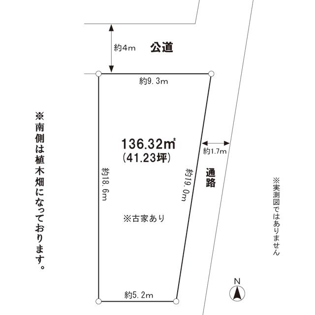 Compartment figure. Land price 49,800,000 yen, Land area 136.32 sq m